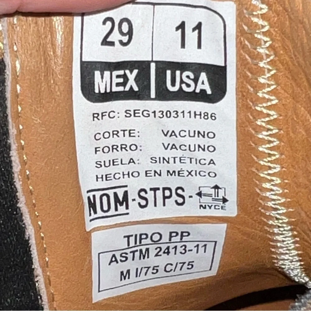Proxon Premium Workwear Brown Leather Work Boots Oil Resistant Steel Toe Mens 11